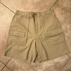 Vintage L.L. Bean Khaki Cargo Shorts – Men’s Size 35